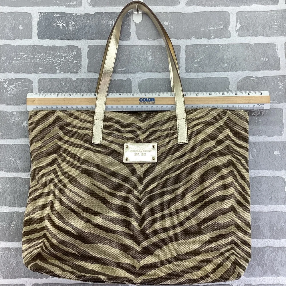 Michael Kors Gold Zebra Print  Tote‎ bag